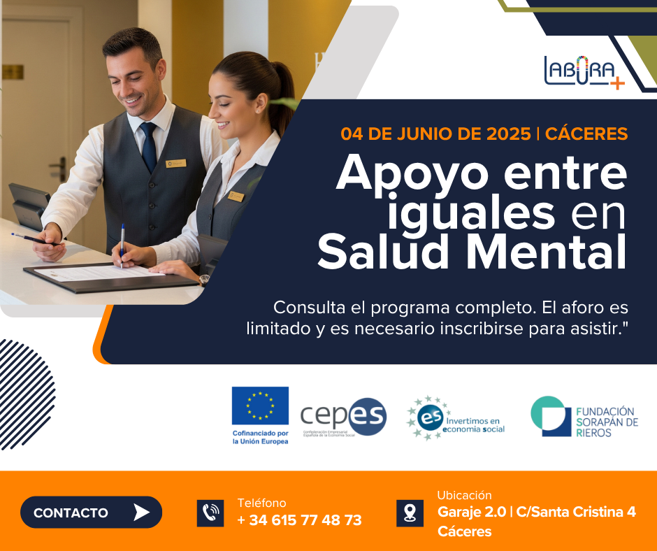 Jornada Apoyo entre Iguales Jornada “Apoyo entre Iguales en Salud Mental” en Cáceres